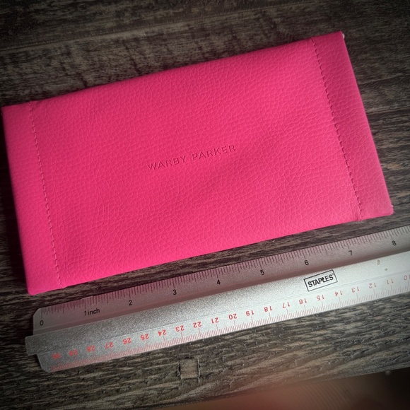 NEW Warby "Parker Pouch" Double Two-Sided Soft Glass Case in Fuchsia - Picture 5 of 6
